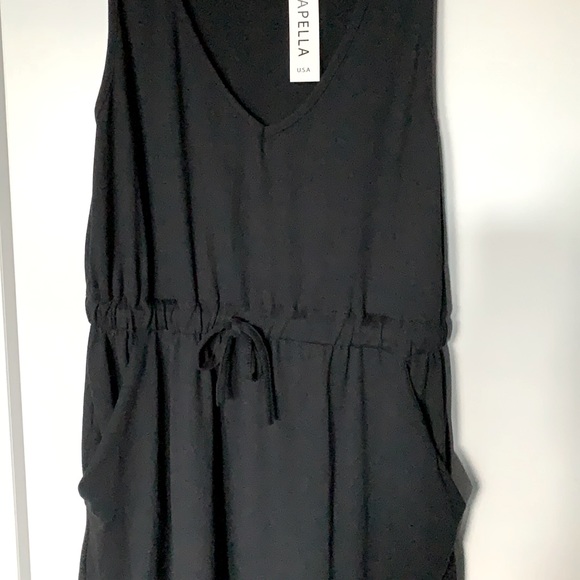 Black Tank Midi Dress M - Picture 4 of 5